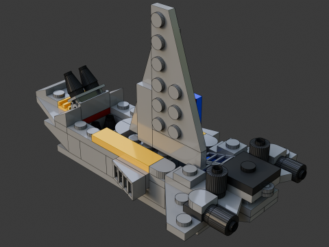 Model 11 - Boot bestaande uit 83 afzonderlijke s 3D Model