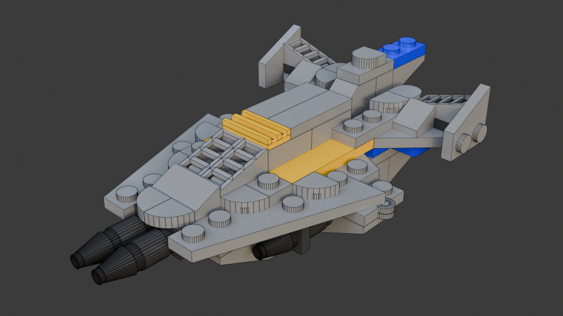 Модель 12 - Самолет, состоящий из 93 отдельных самолетов. 3D Модель .c4d .max .obj .3ds .fbx .stl .blend 