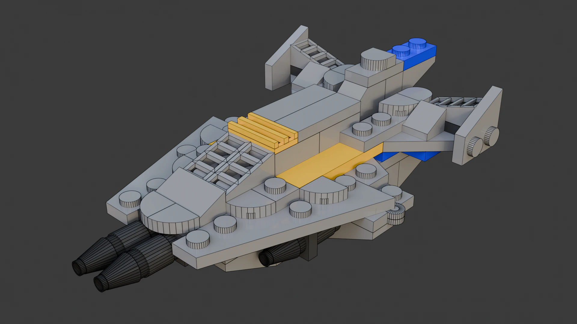 Model 12 - Airplane consisting of 93 separate s 3D Model .c4d .max .obj .3ds .fbx .stl .blend 