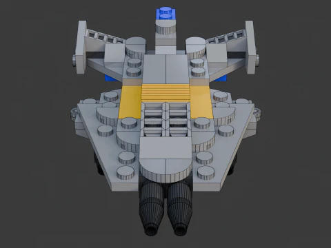 Model 12 - Airplane consisting of 93 separate s 3D Model