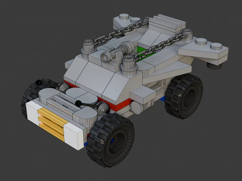 Модель 13 — Бронеавтомобиль, состоящий из 81 отдельного автомобиля. 3D Модель