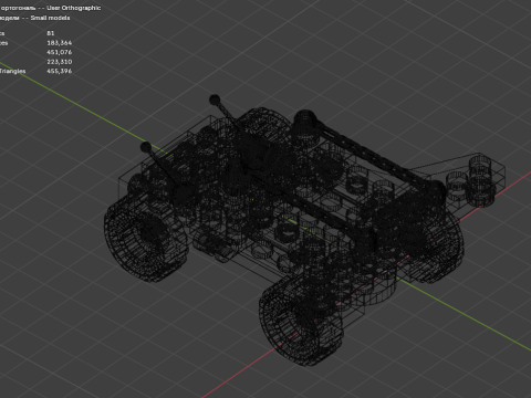 Model 13 - Gepantserde auto bestaande uit 81 afzonderlijke s 3D Model