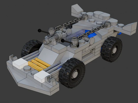 Модель 14 — Бронеавтомобиль, состоящий из 85 отдельных автомобилей. 3D Модель