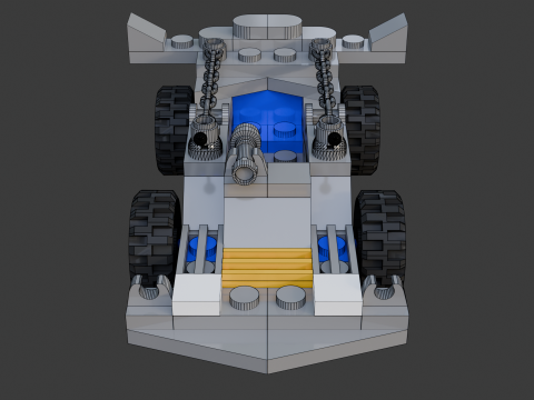 Model 14 - 85 ayrı parçadan oluşan zırhlı araç 3D Model