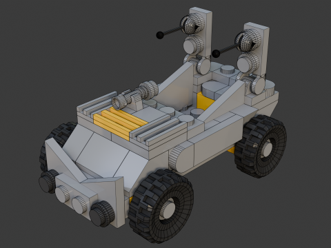 मॉडल 15 - बख्तरबंद कार जिसमें 79 अलग-अलग कारें हैं 3D मॉडल