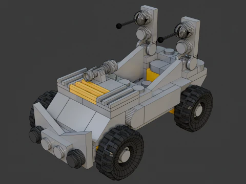 Модель 15 — Бронеавтомобиль, состоящий из 79 отдельных автомобилей. 3D Модель