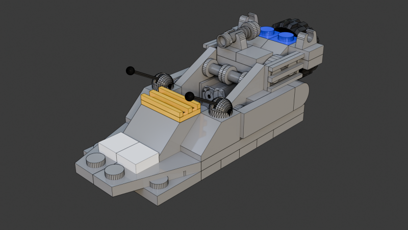 Model 16 - Een boot bestaande uit 65 afzonderlijke s 3D Model .c4d .max .obj .3ds .fbx .stl .blend 