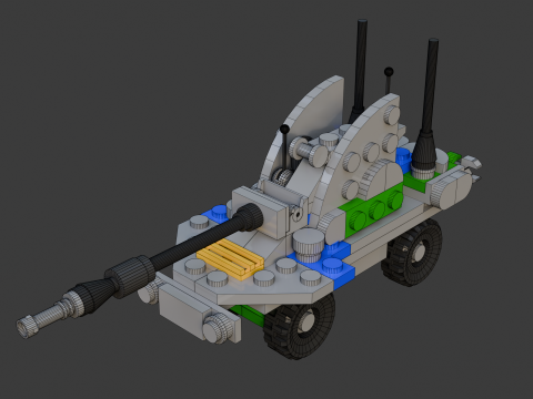 मॉडल 17 - टैंक जिसमें 106 अलग-अलग टैंक हैं 3D मॉडल