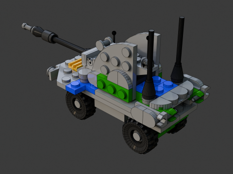 मॉडल 17 - टैंक जिसमें 106 अलग-अलग टैंक हैं 3D मॉडल