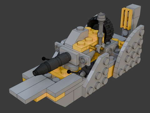 Modelo 18 - Um barco composto por 67 barcos separados Modelo 3D