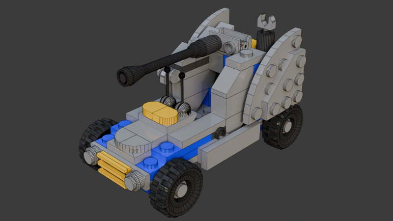 Modèle 19 - Voiture blindée composée de 97 véhicules distincts Modèle 3D .c4d .max .obj .3ds .fbx .stl .blend 