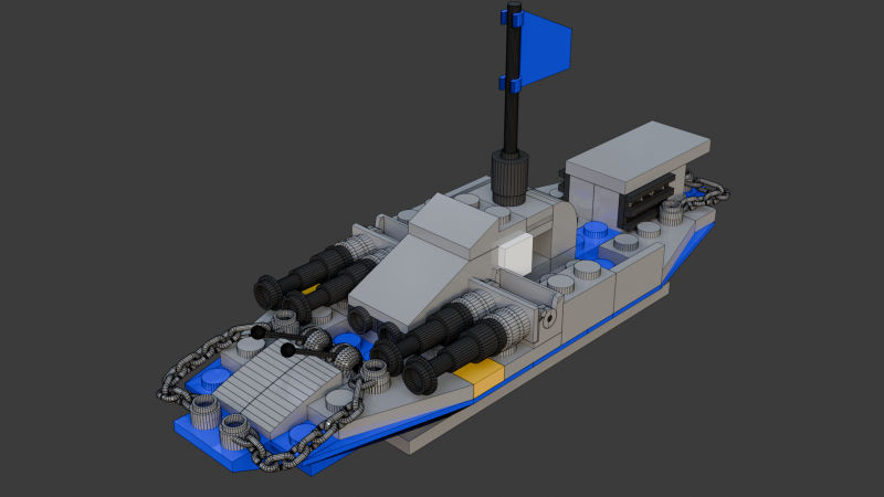 21 модель - Лодка, состоящая из 88 отдельных моделей. 3D Модель .c4d .max .obj .3ds .fbx .stl .blend 