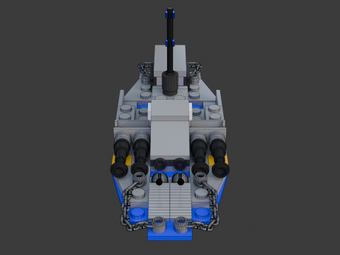 21 модель - Лодка, состоящая из 88 отдельных моделей. 3D Модель