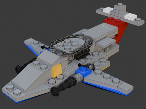 मॉडल 24 - हवाई जहाज जिसमें 81 अलग-अलग विमान हैं 3D मॉडल