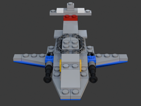 Modelo 24 - Avião composto por 81 aviões separados Modelo 3D