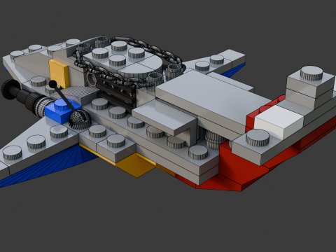 Modelo 24 - Avião composto por 81 aviões separados Modelo 3D