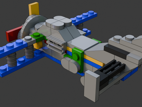 Modèle 25 - Avion composé de 120 avions séparés Modèle 3D