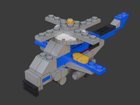 मॉडल 26 - 104 अलग-अलग हेलीकाप्टर से युक्त 3D मॉडल