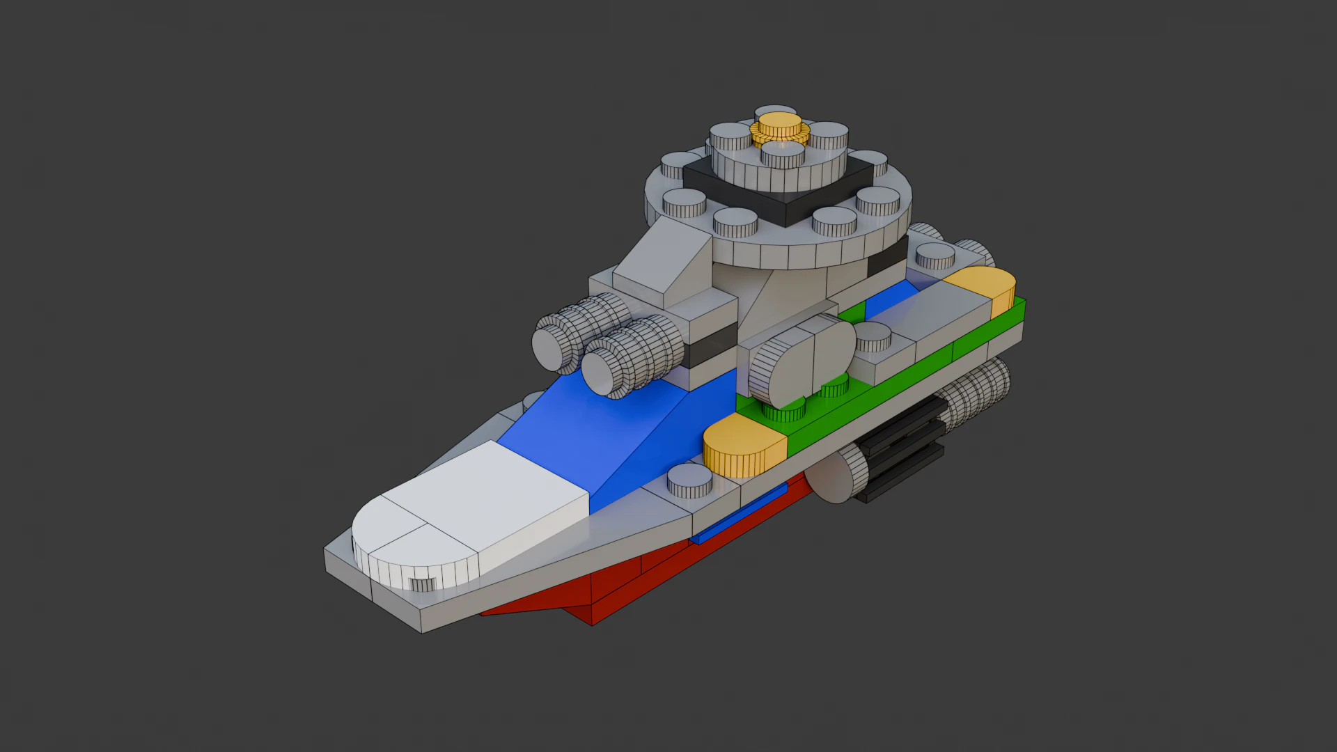 Model 28 - Boat consisting of 97 separate s 3D Model .c4d .max .obj .3ds .fbx .stl .blend 