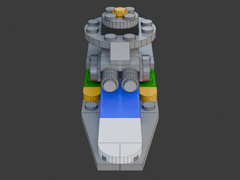 Model 28 - Boat consisting of 97 separate s 3D Model