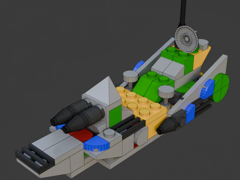 Model 29 - Perahu yang terdiri dari 109 s terpisah Model 3D