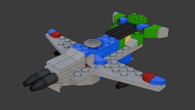 Modelo 30 - Avião composto por 80 aviões separados Modelo 3D .c4d .max .obj .3ds .fbx .stl .blend 