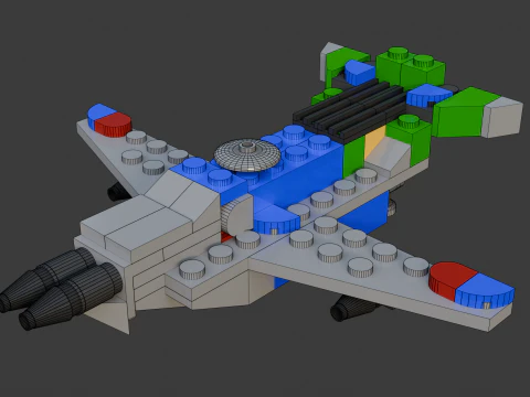Модель 30 - Самолет, состоящий из 80 отдельных самолетов. 3D Модель
