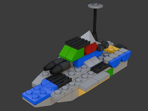31 model - Kapal induk yang terdiri dari 81 unit individu Model 3D