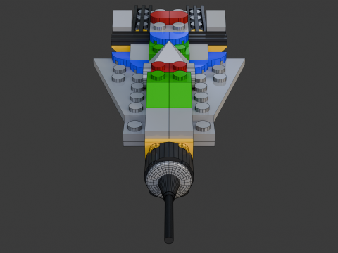 Model 32 - Vliegtuig bestaande uit 79 afzonderlijke s 3D Model