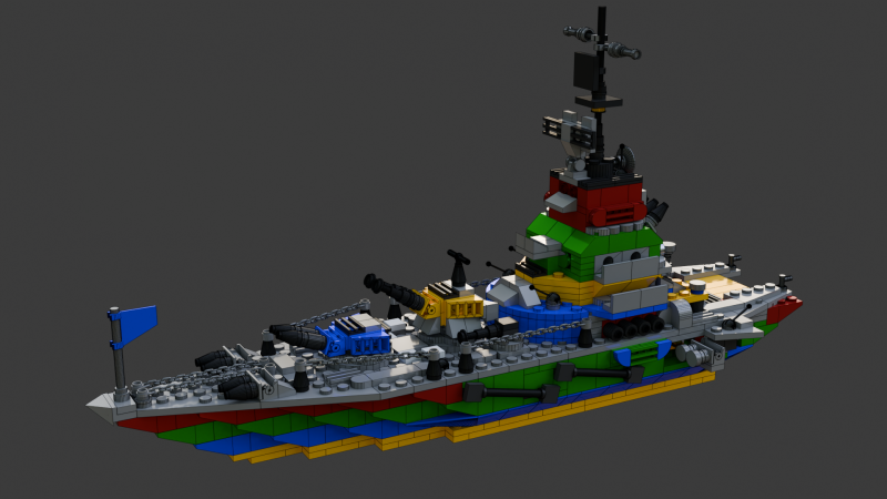 मॉडल 33 - बैटलशिप डिजिटल किट जिसमें 816 एस शामिल हैं 3D मॉडल .c4d .max .obj .3ds .fbx .stl .blend 
