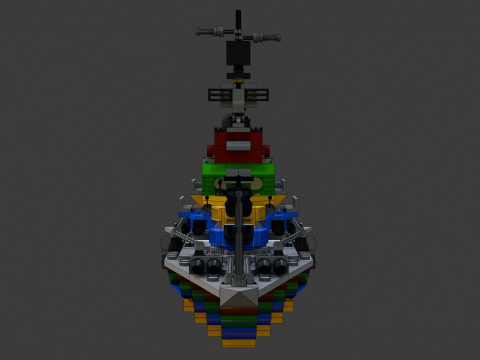 मॉडल 33 - बैटलशिप डिजिटल किट जिसमें 816 एस शामिल हैं 3D मॉडल