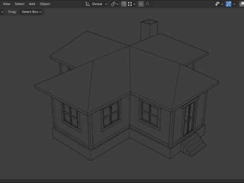 Medieval house low poly village town city residential game ready 8 3D मॉडल