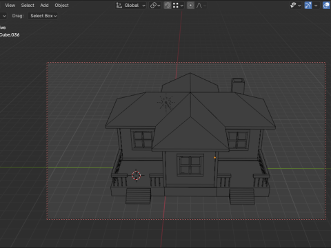 Medieval house low poly village town city residential game ready 10 Model 3D