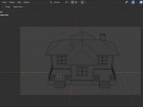 Medieval house low poly village town city residential game ready 10 3D Model