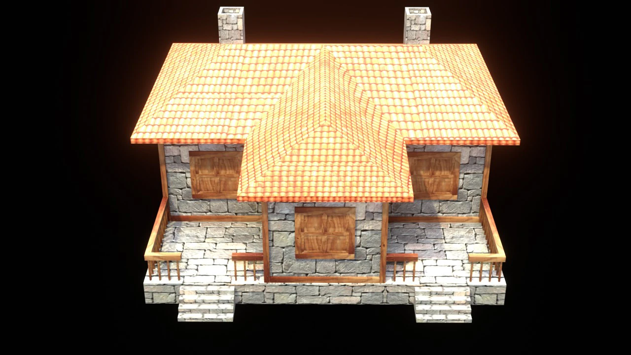 Medieval house low poly village town city residential game ready 11 3D Model .c4d .max .obj .3ds .fbx .stl .blend 