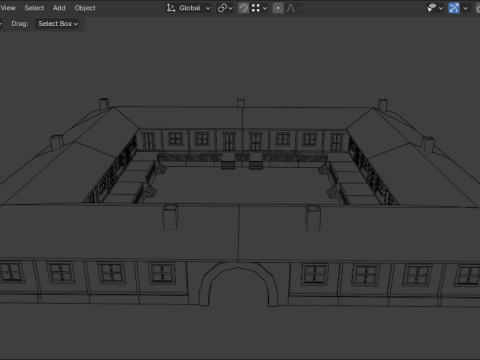 Medieval house low poly village town city residential game ready 12 3D Model