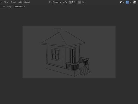 Medieval house low poly village town city residential game ready 14 Modèle 3D