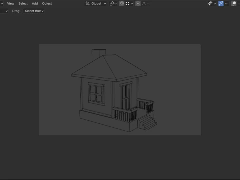 Medieval house low poly village town city residential game ready 14 3D Model