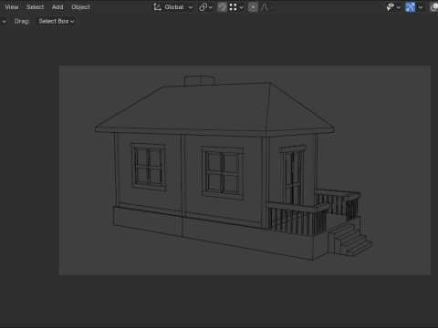 Medieval house low poly village town city residential game ready 16 3D Model