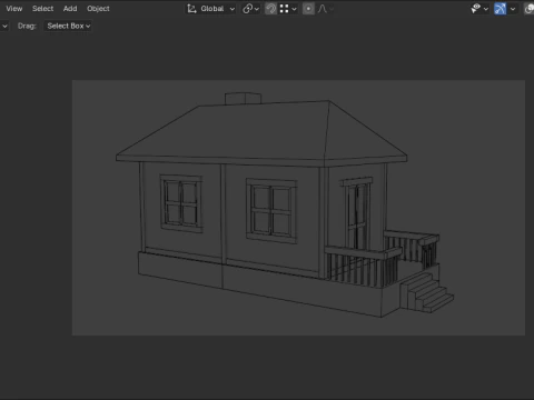 Medieval house low poly village town city residential game ready 16 3D Model