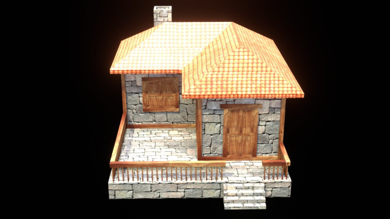 Medieval house low poly village town city residential game ready 19 3D Model .c4d .max .obj .3ds .fbx .stl .blend 