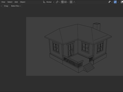 Medieval house low poly village town city residential game ready 20 3D Model