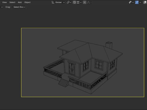 Medieval house low poly village town city residential game ready 22 3D Model