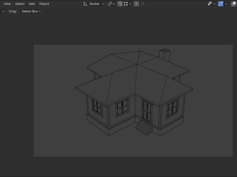 Medieval house low poly village town city residential game ready 23 3D Model