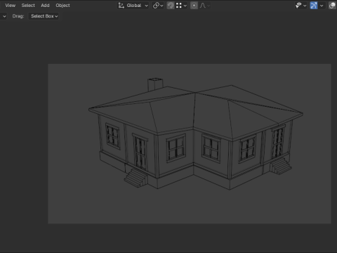 Medieval house low poly village town city residential game ready 24 Modelo 3D