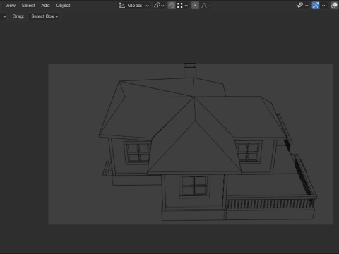 Medieval house low poly village town city residential game ready 25 Model 3D