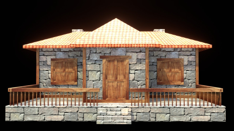 Medieval house low poly village town city residential game ready 26 Modello 3D .c4d .max .obj .3ds .fbx .stl .blend