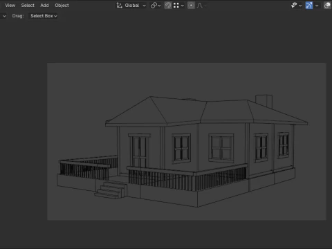 Medieval house low poly village town city residential game ready 26 3D Model