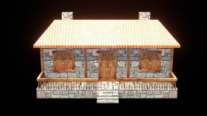 Medieval house low poly village town city residential game ready 27 3D 模型 .c4d .max .obj .3ds .fbx .stl .blend 