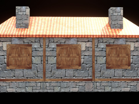 Medieval house low poly village town city residential game ready 27 3D 模型